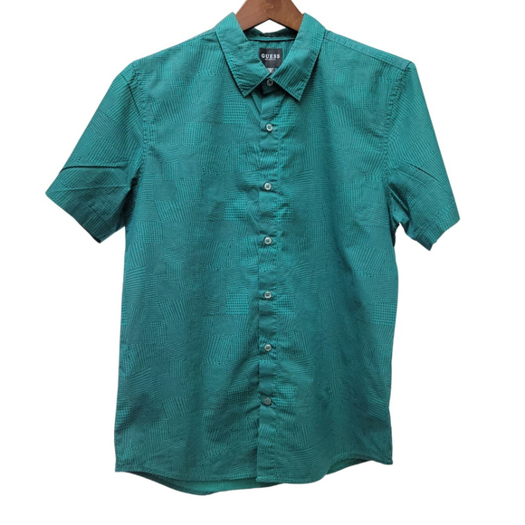 GUESS Men's Slim-Fit Button-Up Shirt Size Medium - Picture 1 of 7